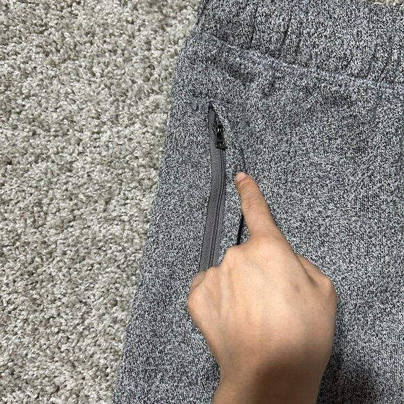 Roots Mens Sz M Heather Grey Jogger Pants With Zipper Pockets - Picture 2 of 9